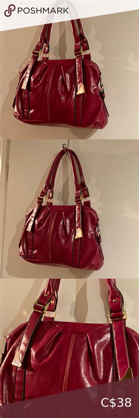 deep cherry red purse